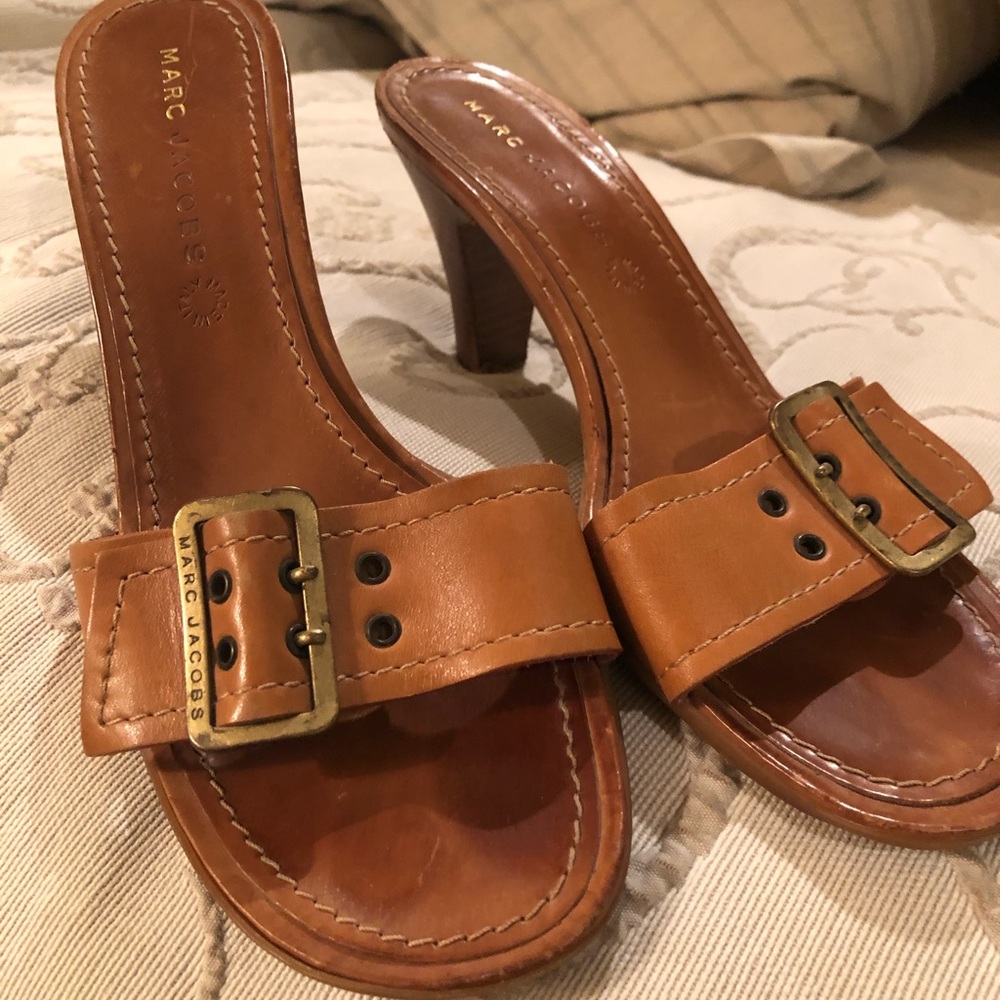 Tan/brown mules/sandals